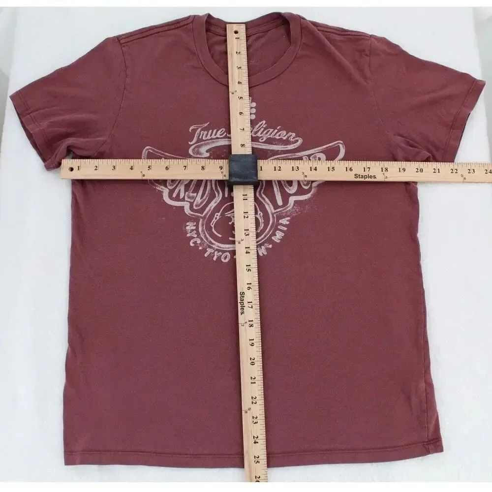 Medium / True Religion/ Dusty Rose Cotton Tee / World Tour Since 1956 / Used